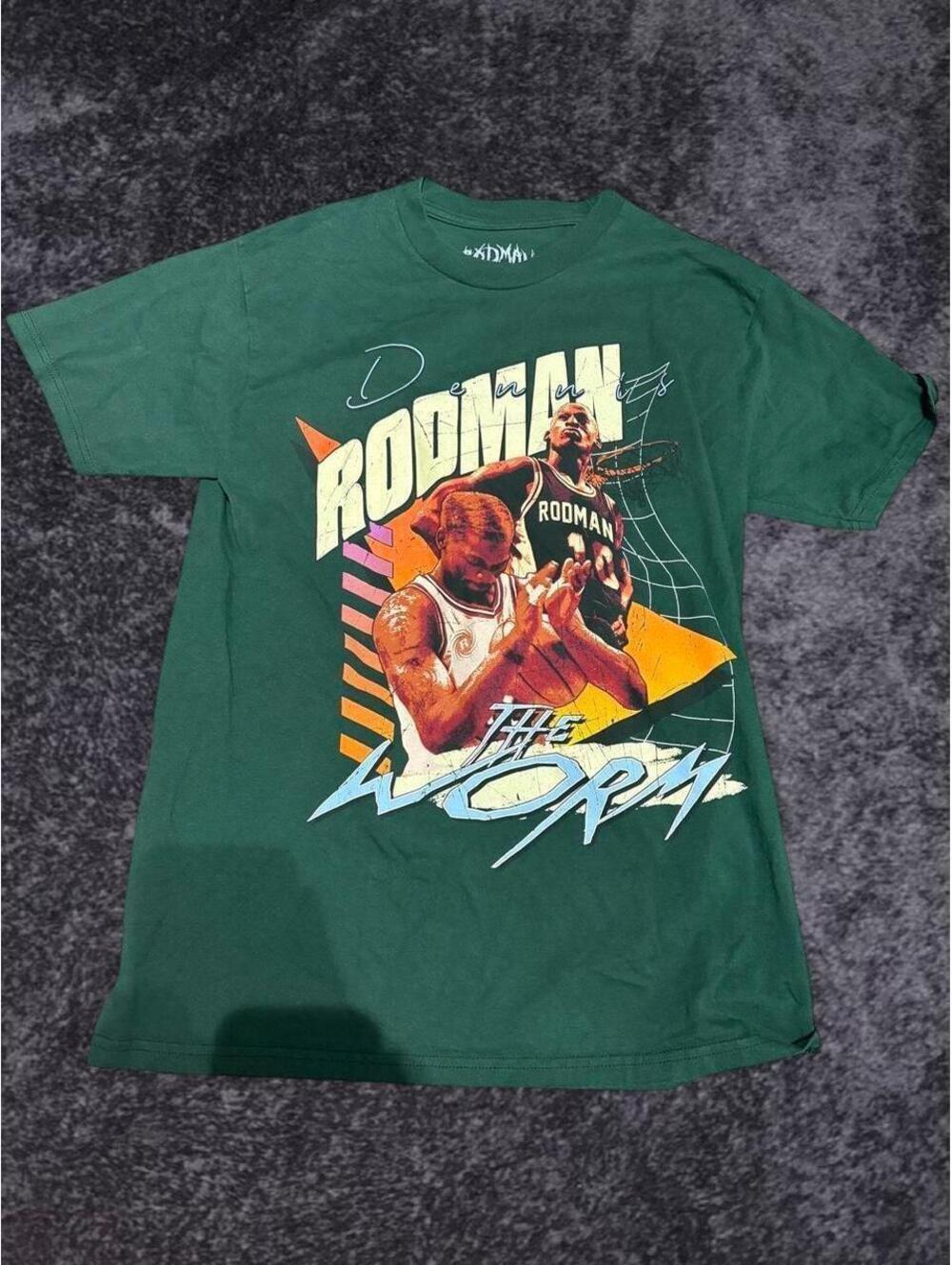 Green Dennis Rodman “The Worm” shirt 🟢🏀